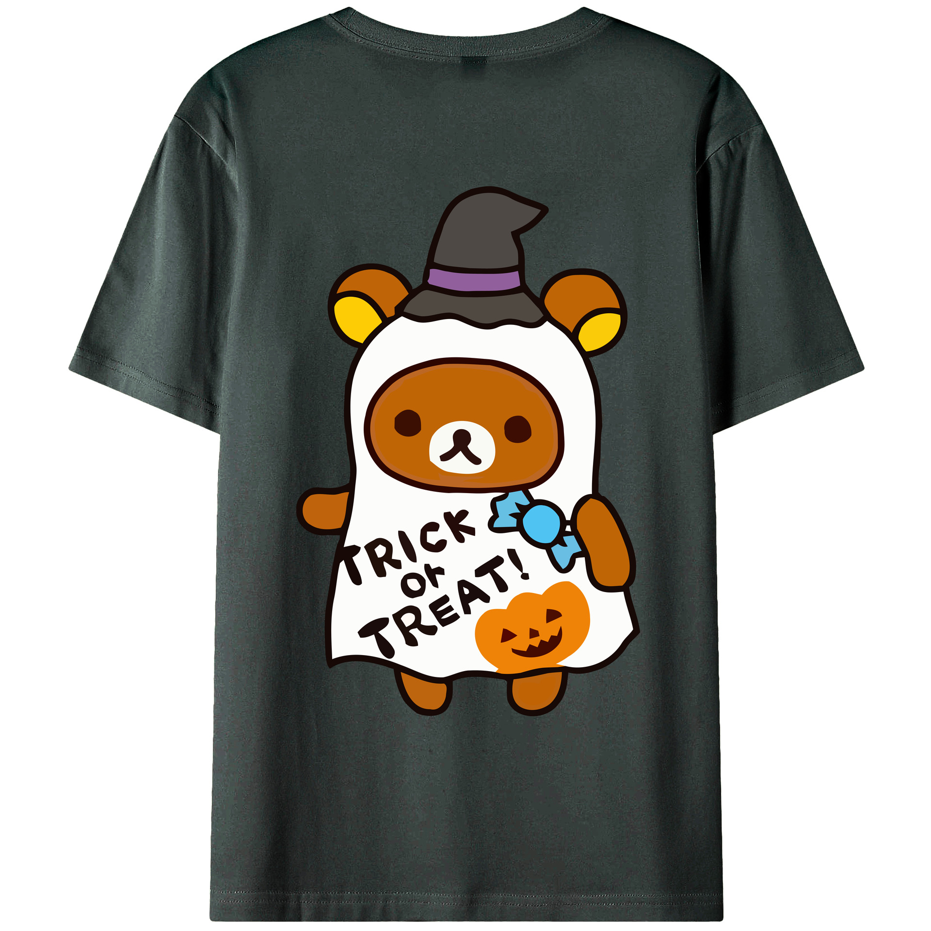 （画像用） リラックマ リラックマ キイロイトリ Rilakkuma Korilakkuma Kiiroitori 綿100％ メンズ半袖Tシャツ（バックプリント） 通気性